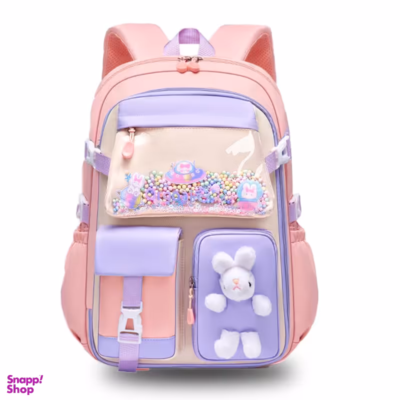 کیف مدرسه دخترانه مدل خرگوشی رنگارنگ کد 633