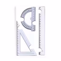 ست خط کش 3 تکه ای کریستالی R701