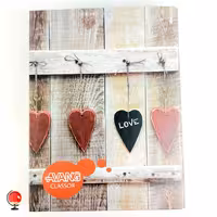 دفتر کلاسوری 100 برگ طرح گل و قلب برند آونگ