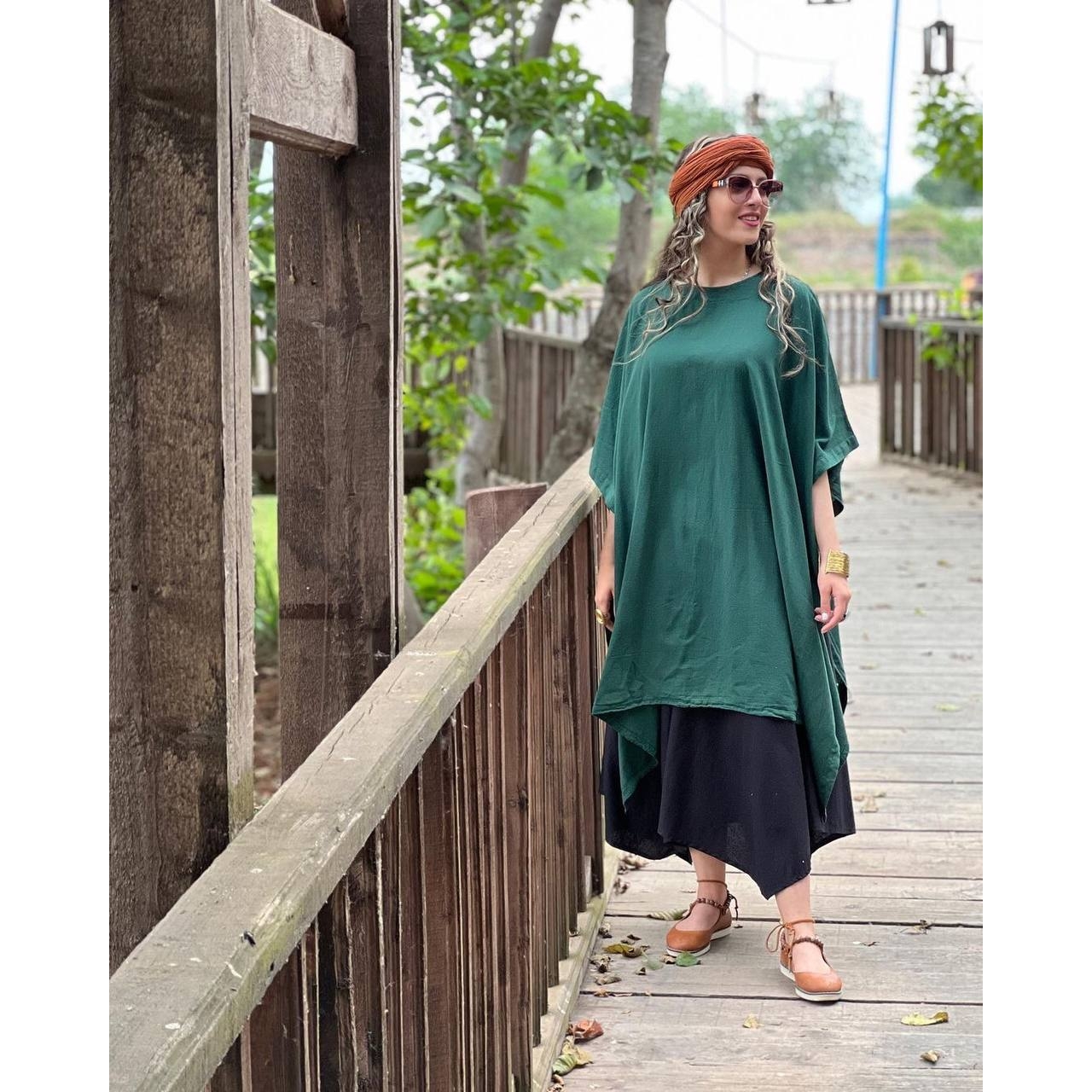 مانتو دامن زنانه دوتکه کد 051 رنگ سبز