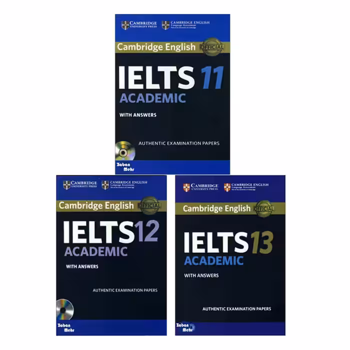 کتاب Cambridge IELTS 11_12_13 Academic اثر جمعی از نویسندگان انتشارات زبان مهر 3 جلدی