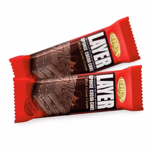 کیک سه لایه کاکائویی با مغز شکلاتی 60 گرم 24 عددی