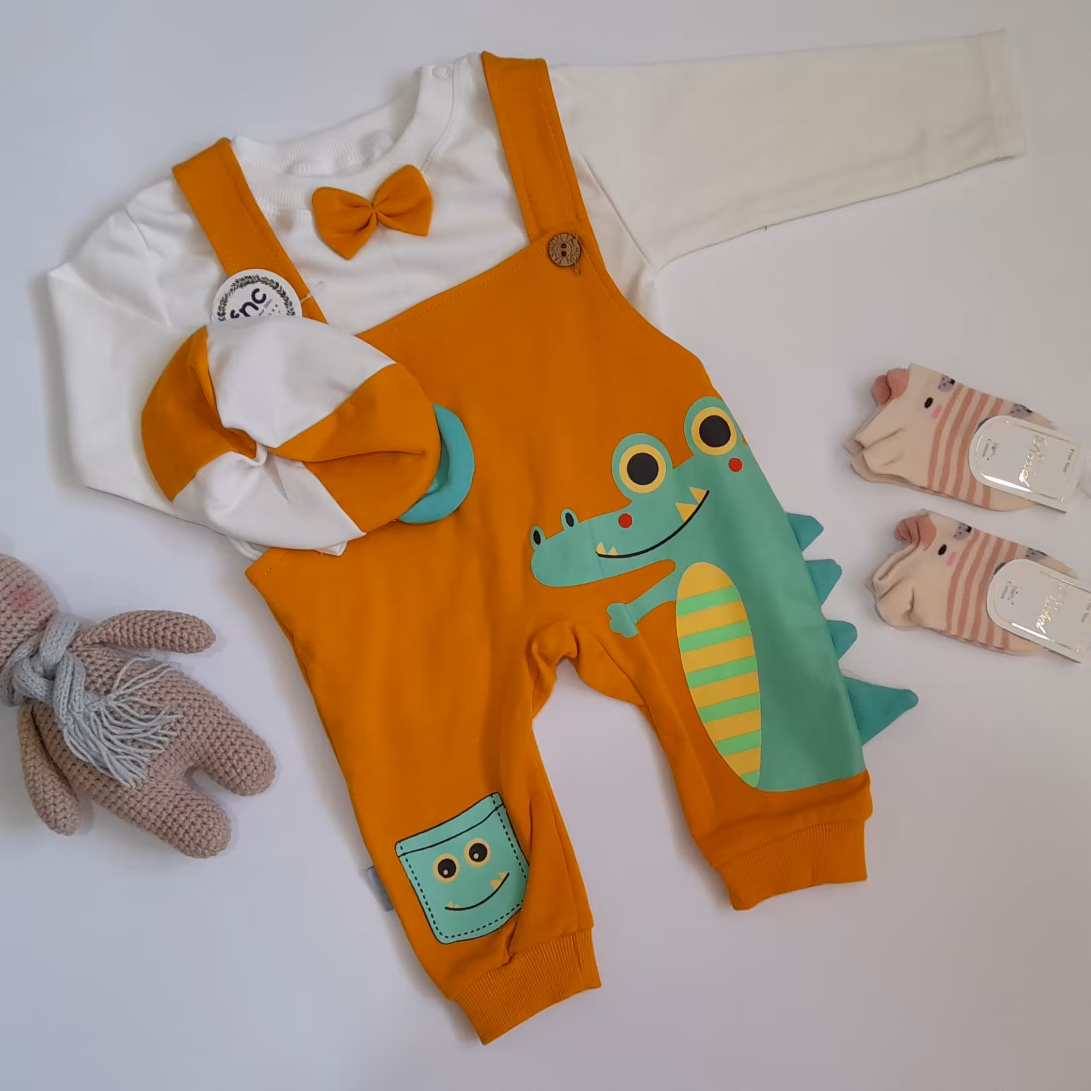 پیشبندی تمساح  سه تیکه 