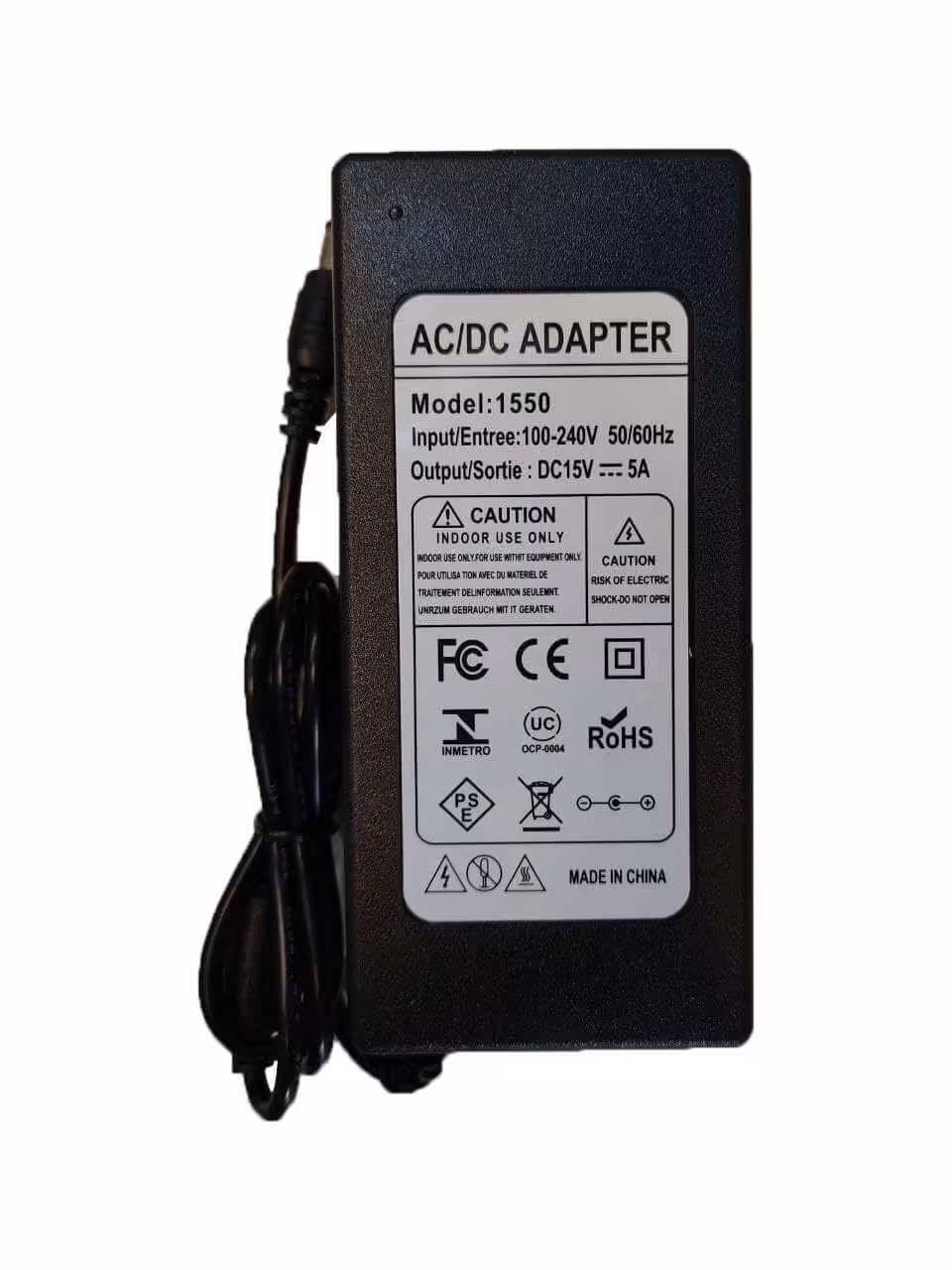 آداپتور رینگ لایت 15 ولت 5 آمپر DC15V 5A