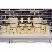 سرویس اشپزخانه کرم طلایی اورانوس 17پارچه