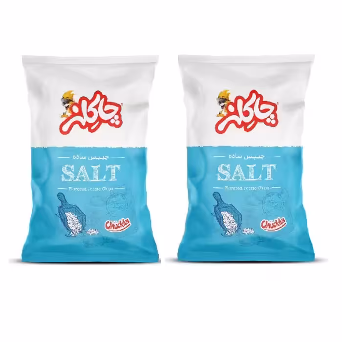 چیپس ساده نمکی چاکلز - 70 گرم بسته 2 عددی