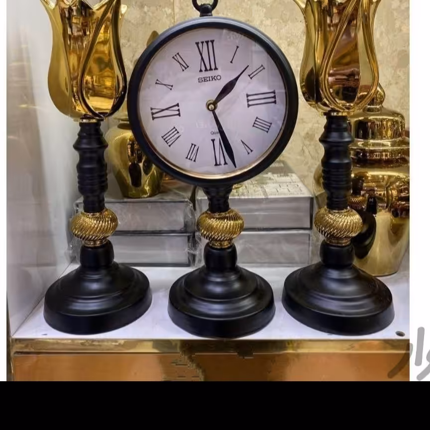 جاشمعی سه تیکه باساعت ست