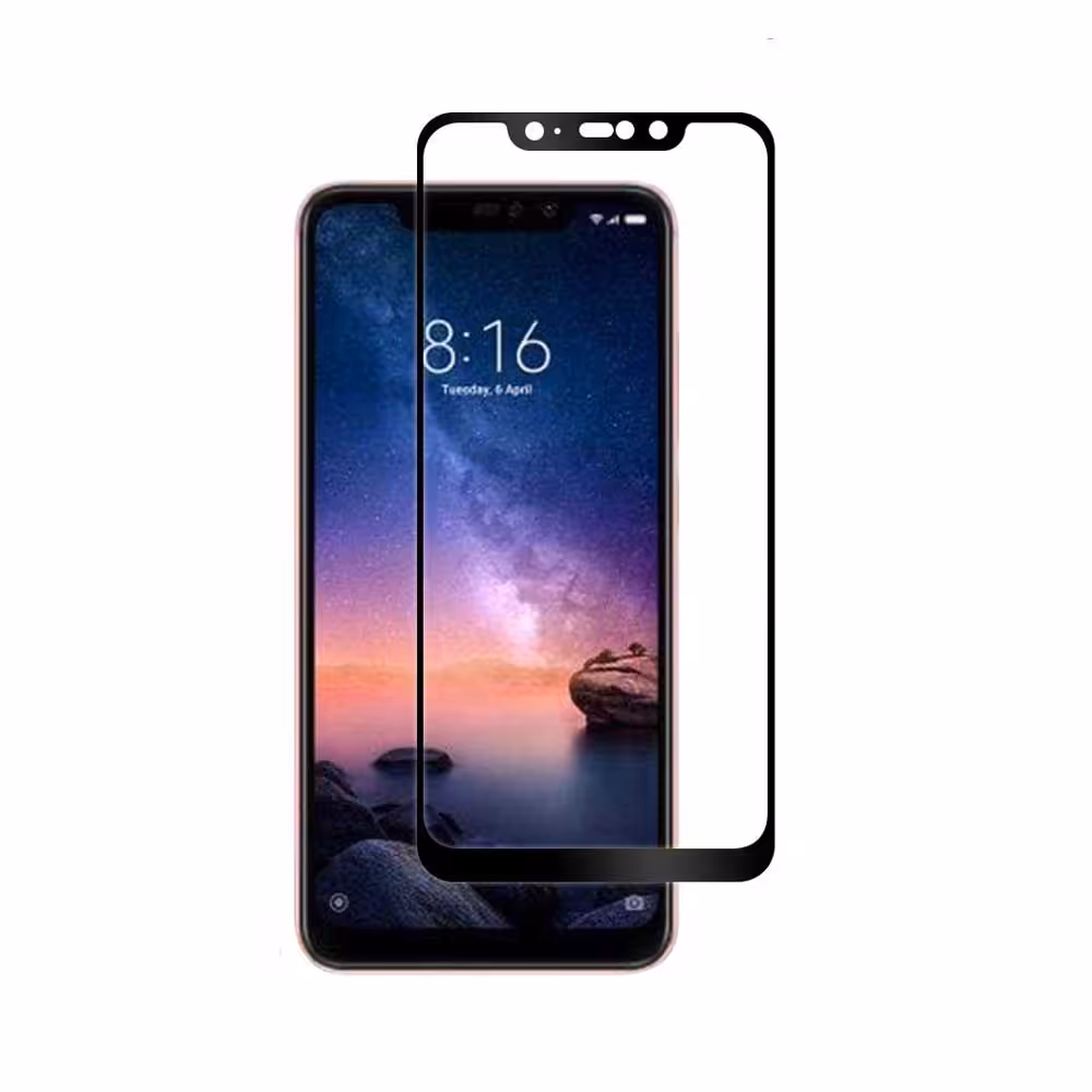 گلس محافظ تمام صفحه گوشی شیائومی Xiaomi Redmi Note 6 Pro
