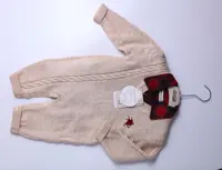 سرهمی مجلسی بافت نیپرلند ترکیه  با شومیز استین بلند سایز 18-12 ماه    nipper land