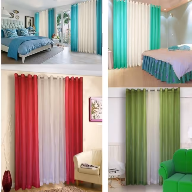 پرده  تور  پانچی در رنگ بندی متنوع کد Dp01