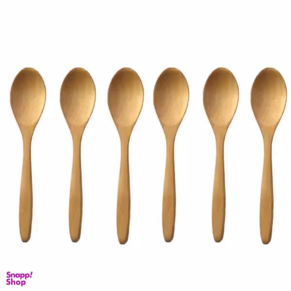 قاشق آشپزی مدل چوبی مجموعه 6 عددی