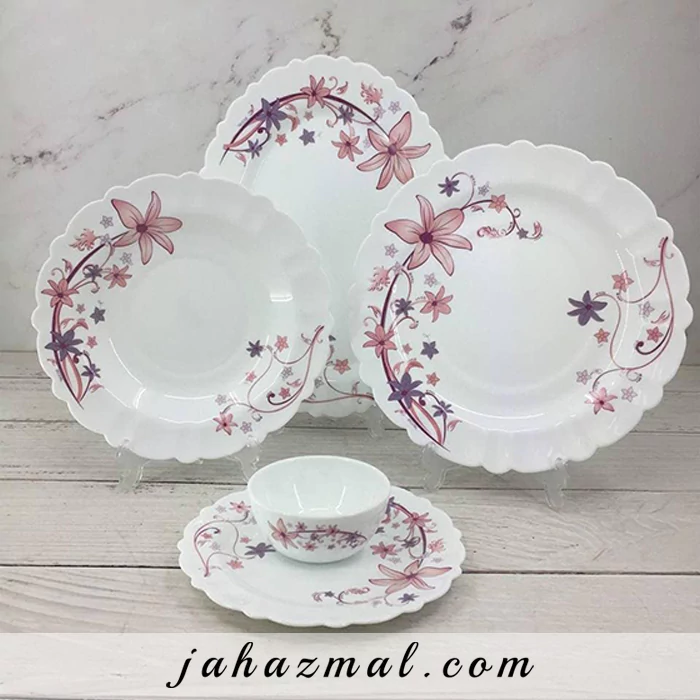 سرویس آرکوپال مقصود طرح رزماری صورتی 25 پارچه