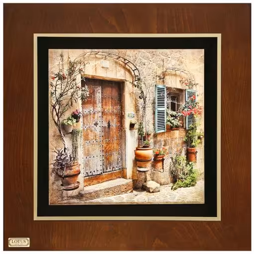 تابلو نقاشی خانه روستایی (VILLAGE HOUSE) کد FWB-60X60-F