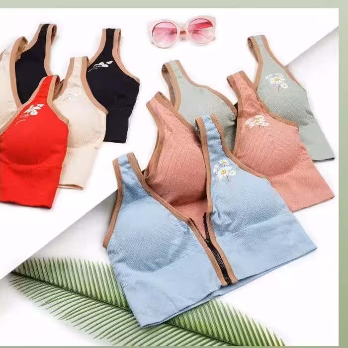 نیم تنه  کبریتی جلو زیپی نخ پنپه ضد حساسیت پد متحرک