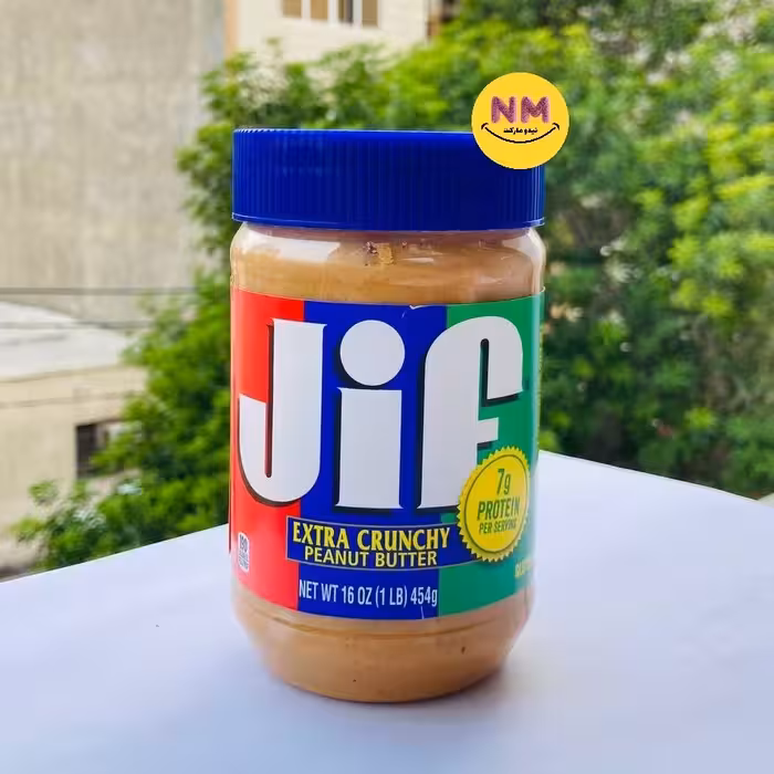 کره بادام زمینی جیف  مدل آبی و قرمز 454 گرم آمریکایی