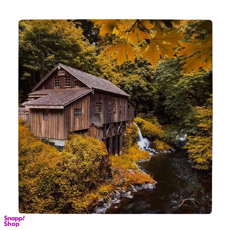 زیر لیوانی طرح کلبه و رودخانه کد 4056546_2657