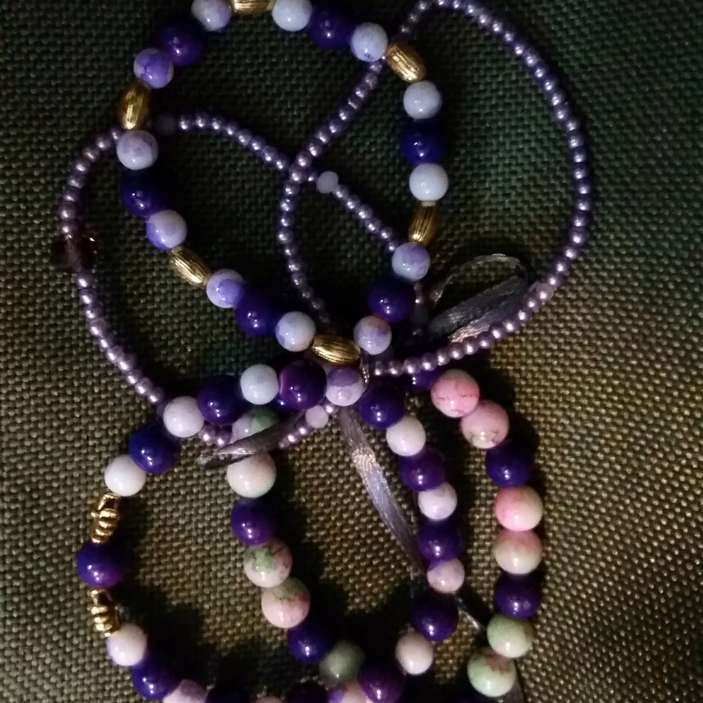 پک 5 تایی دستبند مرواریدی بنفش