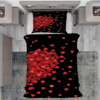 روتختی فانتزی قلبی قلبی قرمز با زمینه مشکی pk-2622A