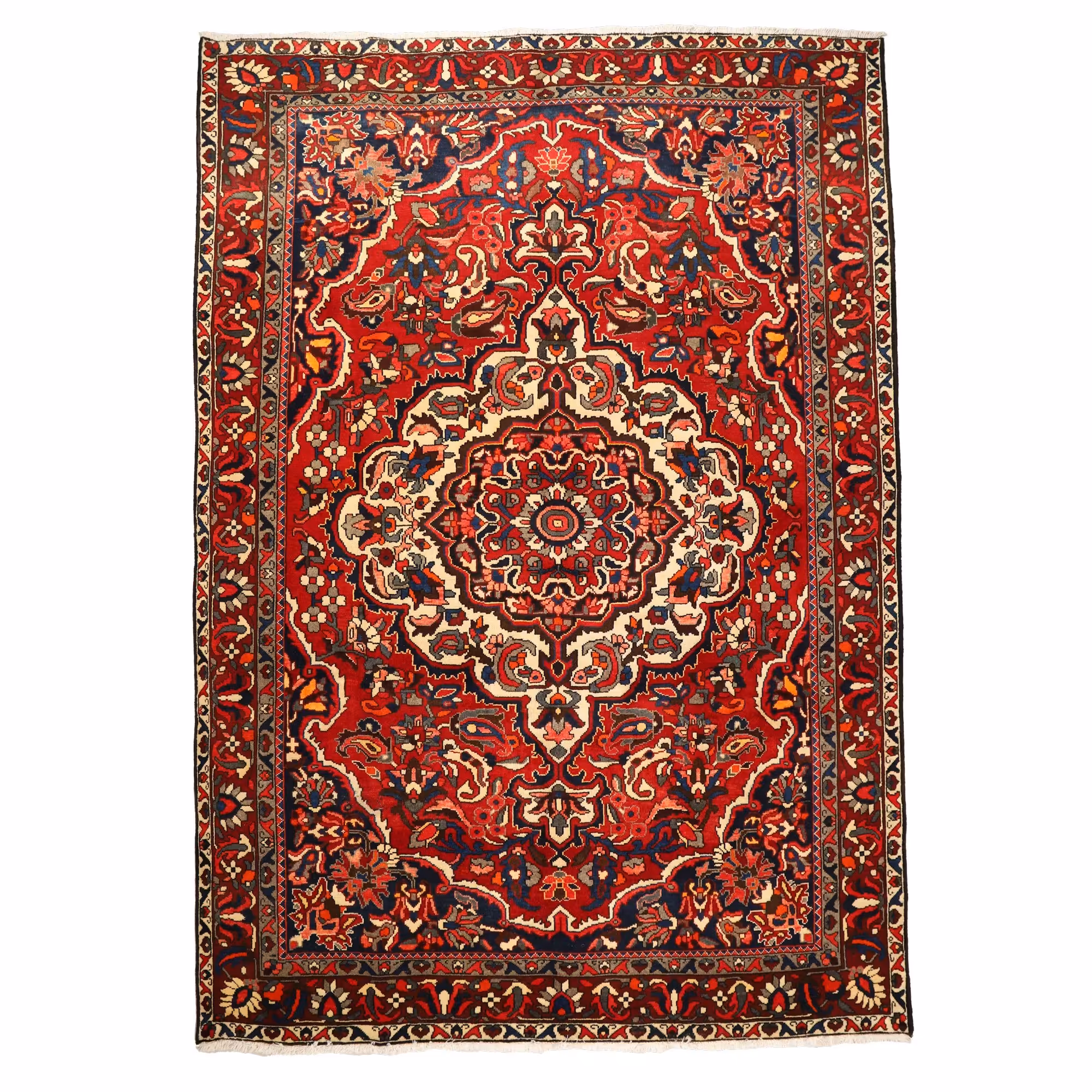 فرش دستبافت قدیمی شش متری مدل بختیاری کد 141214(فروش چکی 6 ماهه با کد تخفیف farshgereh)