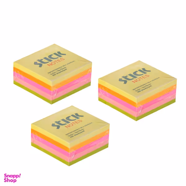 کاغذ یادداشت چسب دار استیک نوت کد 10 بسته سه عددی