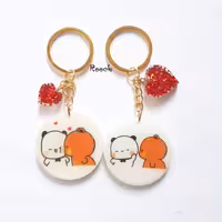 جاسوییچی رزینی فانتزی  گومبولی و گریزلی  مناسب اویز کیف و کوله و کلید و  هدیه 