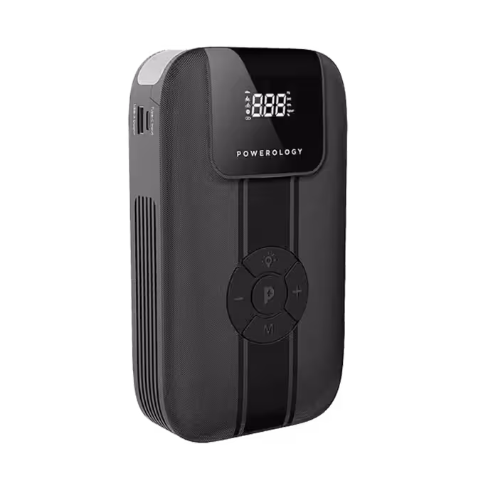 جامپ استارتر و کمپرسور باد 11200 میلی آمپر Powerology Jump Starter With Air Compressor