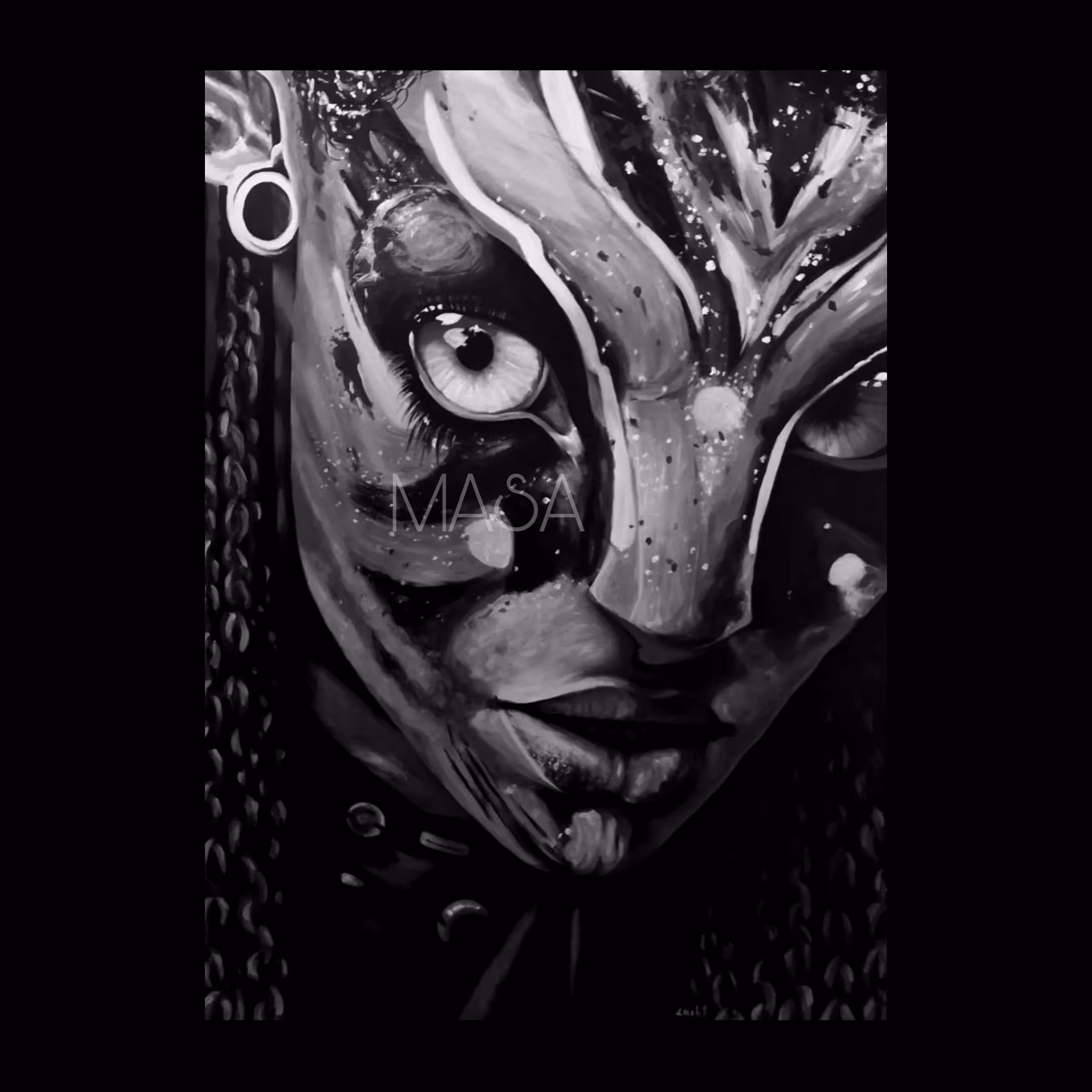 نقاشی سیاه قلم ها آواتار یپر رئال