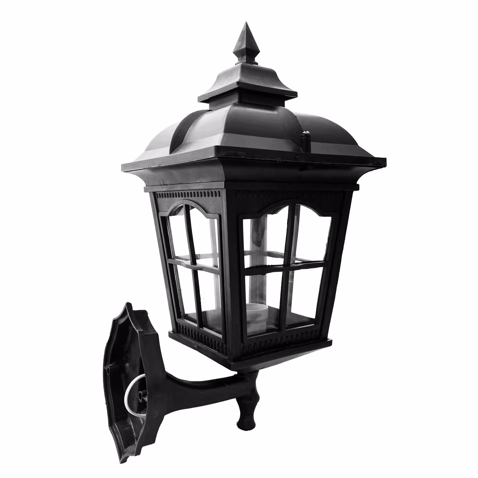 چراغ حیاطی  سردری   جنس ABS  مدل کلبه ای رنگ مشکی