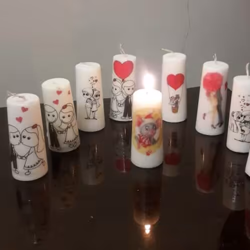 شمع های زیبا ولن تاین در ابعاد مختلف