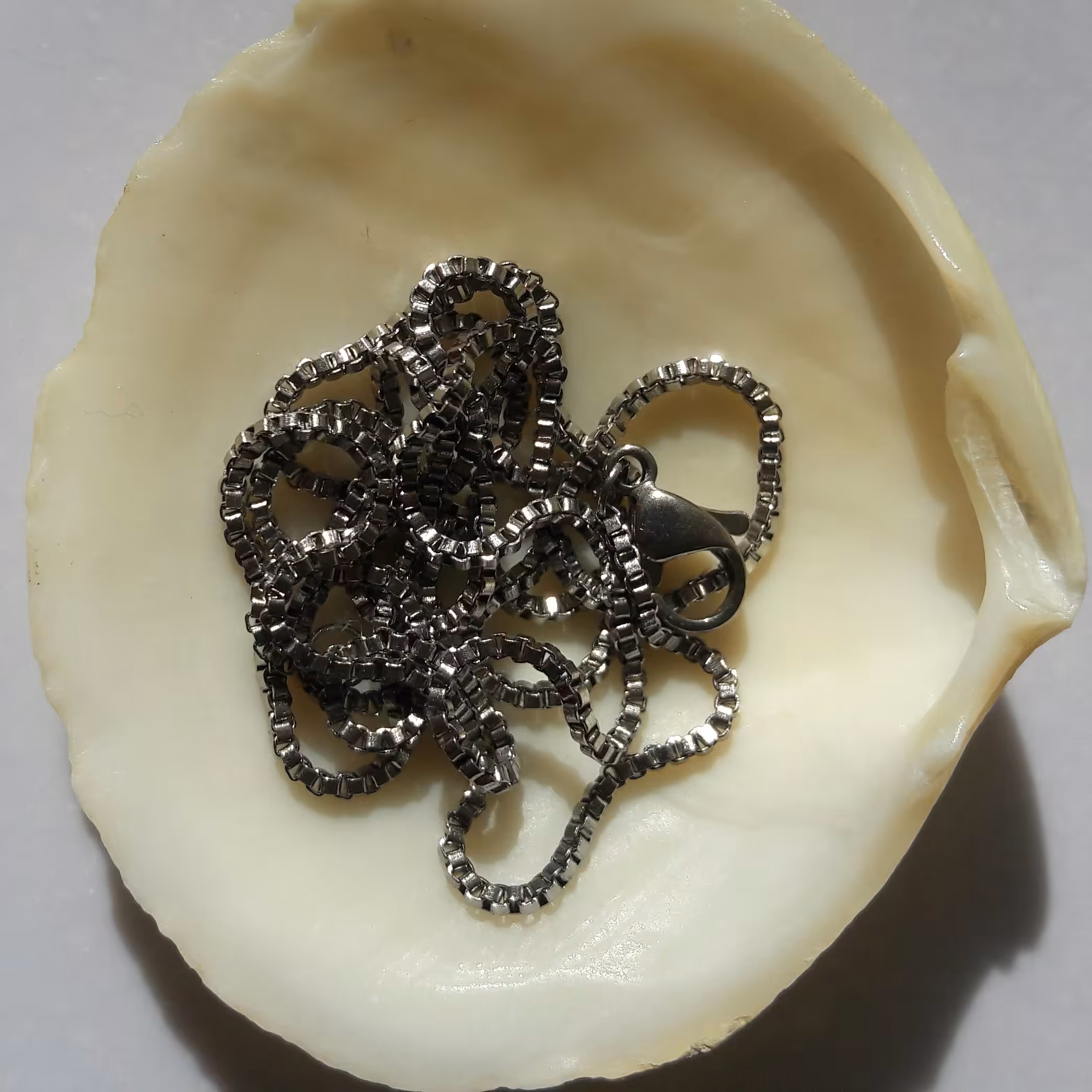 زنجیر استیل رنگ ثابت ریز نقش 60سانتی