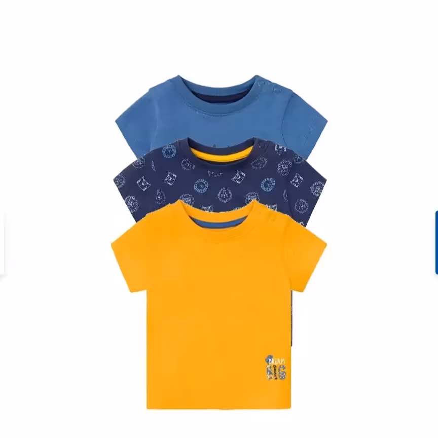پک 3 عددی تیشرت لوپیلو سایز 2 تا 6 ماه