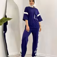 ست تیشرت شلوار تک خط