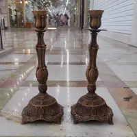 شمعدان پیوتر  طرح مینیاتور  رنگ آنتیک ارتفاع 30 سانت 