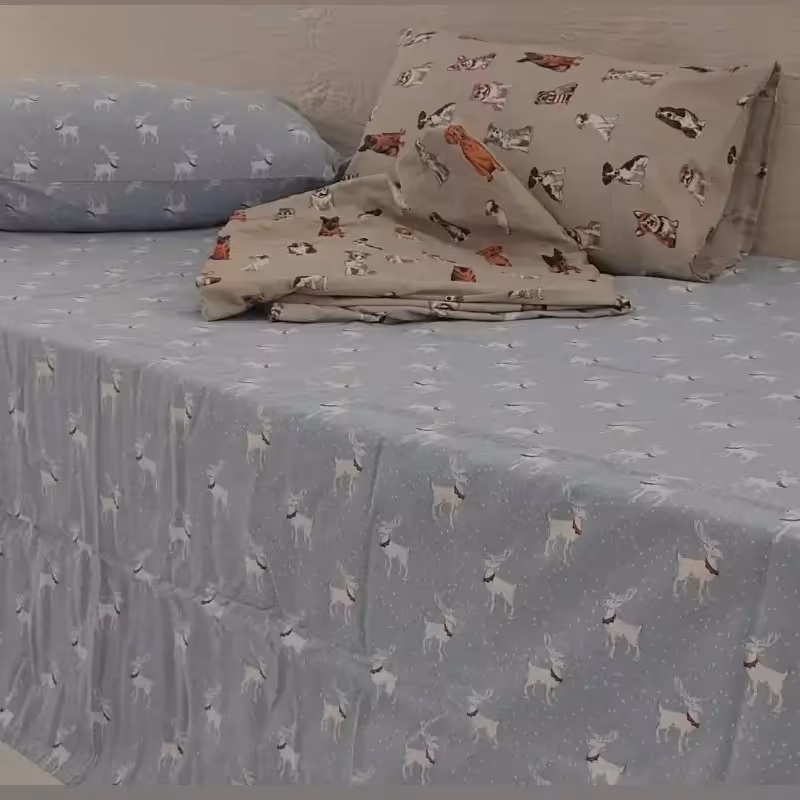 روتختی یک نفره طرح گوزن با روبالشتی.پنبه خالص.ابعاد 220در150.ضد حساسیت.پارچه پنبه خالص هندی.دوخت پاکستان.