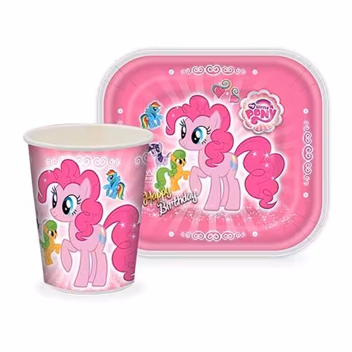 پیش دستی و لیوان 12عددی تم تولد پونی