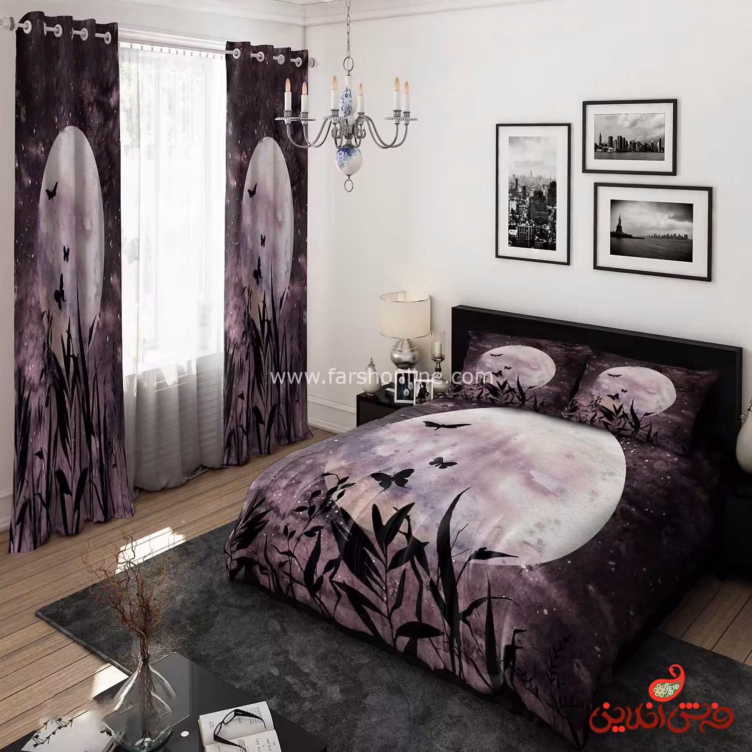 روتختی طرح ماه و پروانه کد 15531