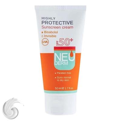کرم ضد آفتاب نئودرم مدل Highly Protective Invisible SPF50، حجم 50 میلیلیتر