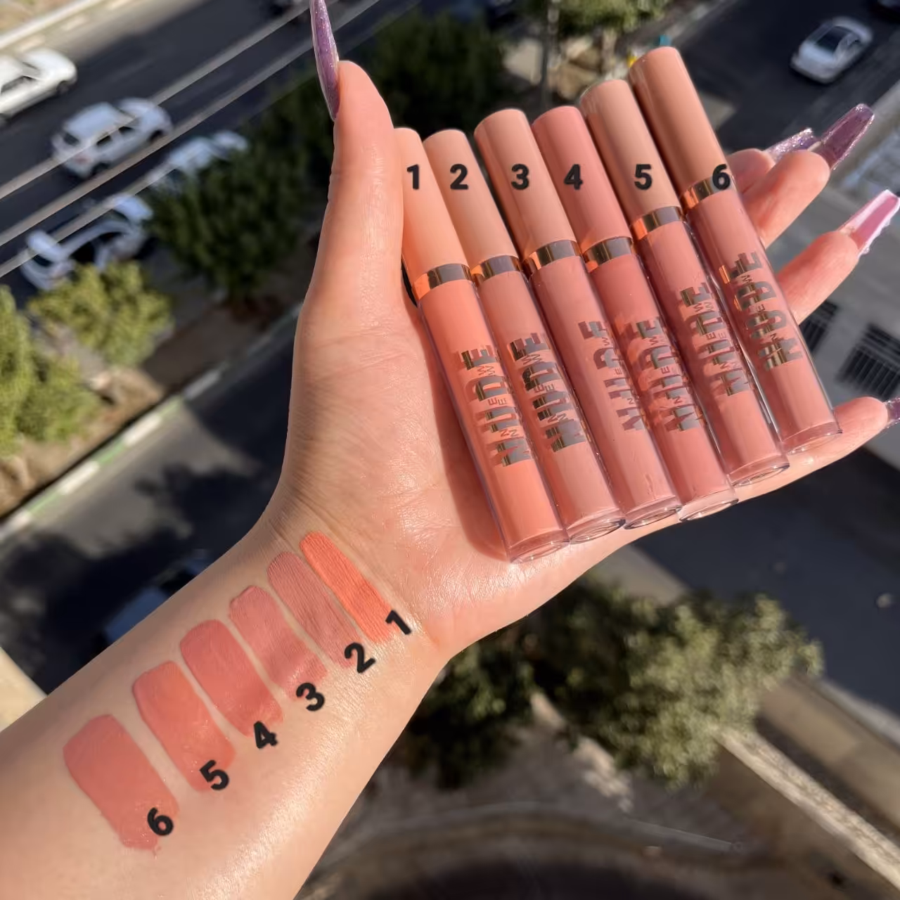 رژ لب های مایع نود بسیار جذاب بدون سرب ، پارفن برند Nude