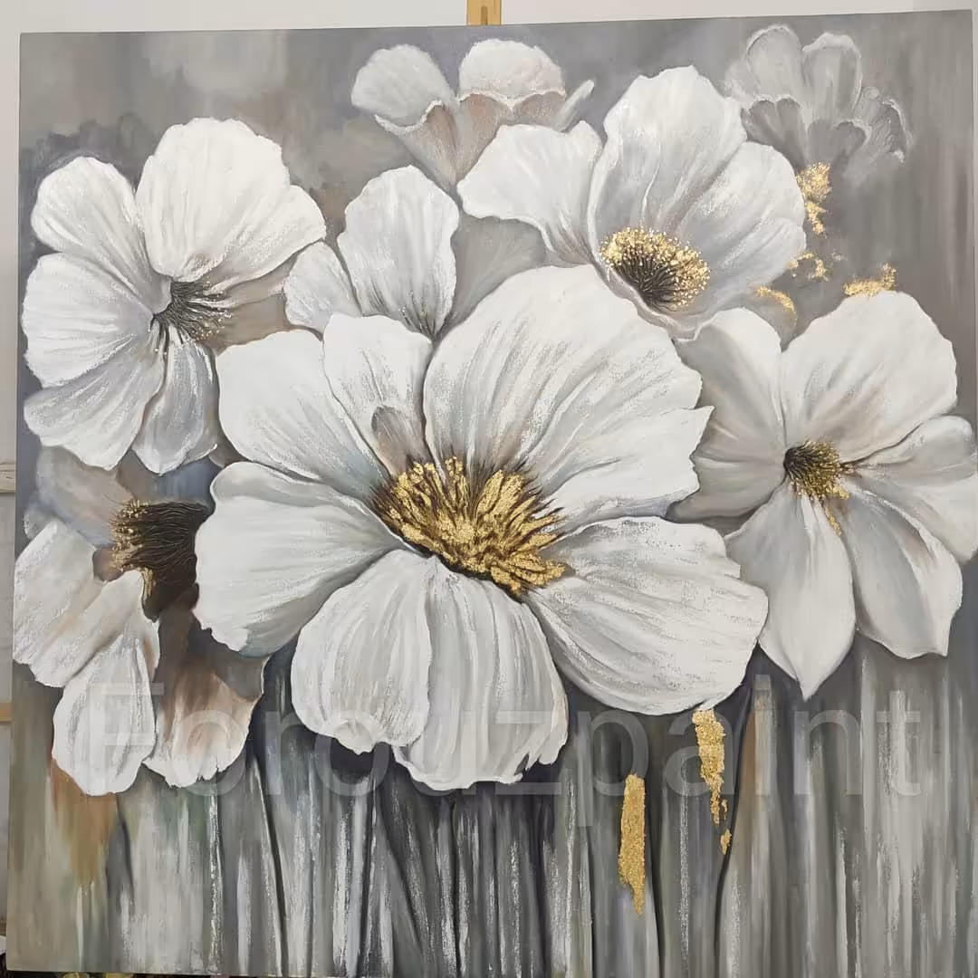 تابلو دکوراتیو طرح گل 60×60سانتی متر