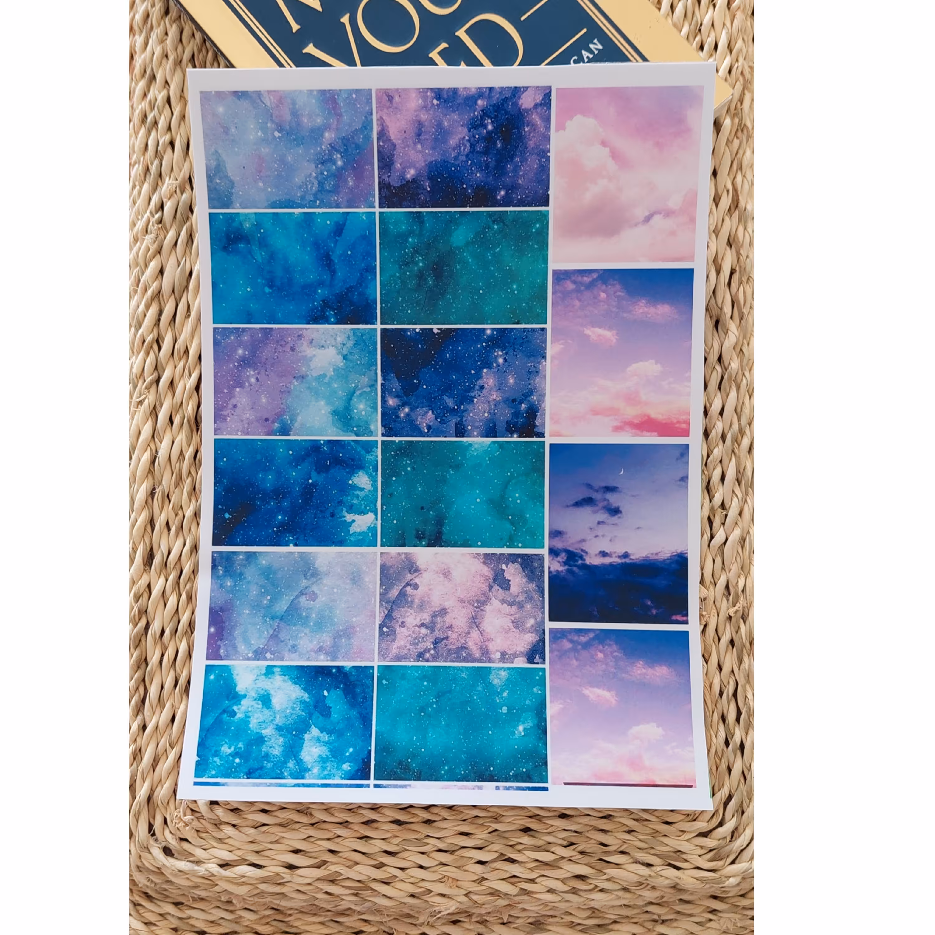 استیکر(برچسب)  بدون برش گلکسی و کهکشان  ملزومات بولت ژورنال و پلنر