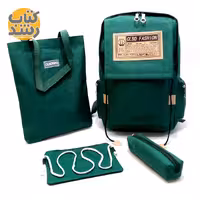 کوله پشتی برزنتی چهار تکه طرح کلاسیک متنوع