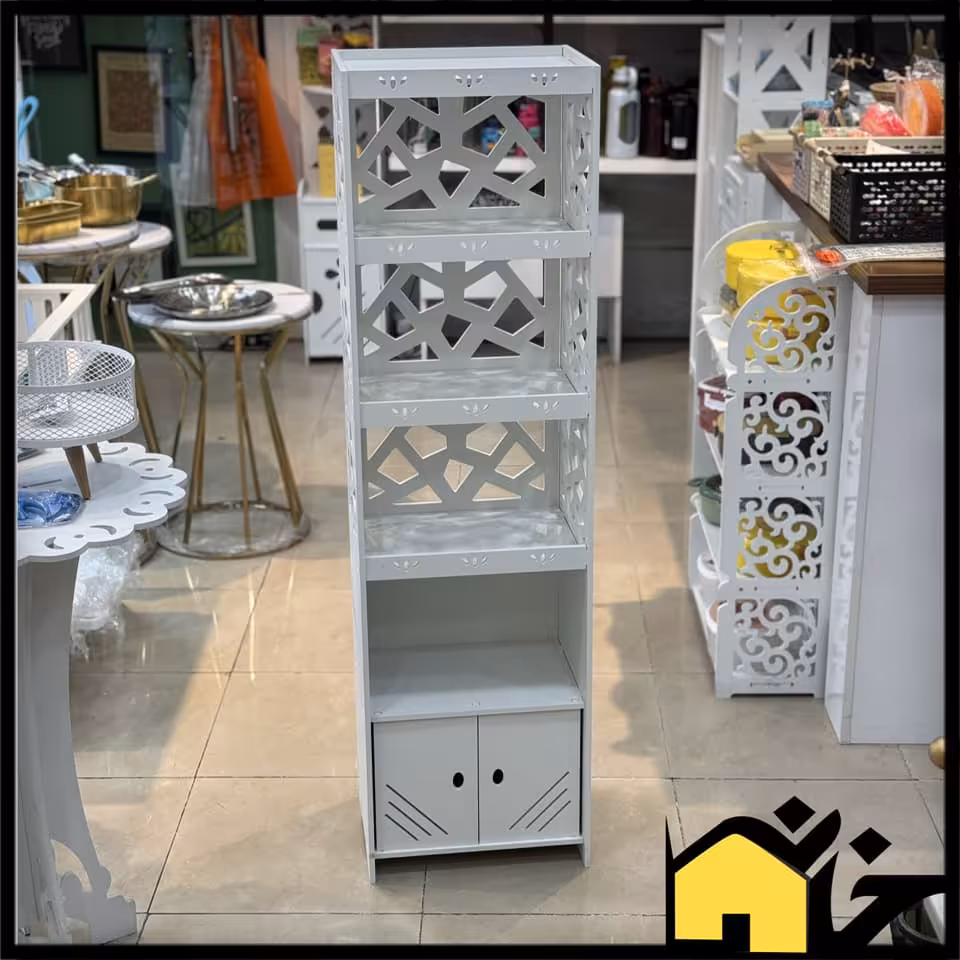 استند کتابخانه کمد دار مدل هندسی