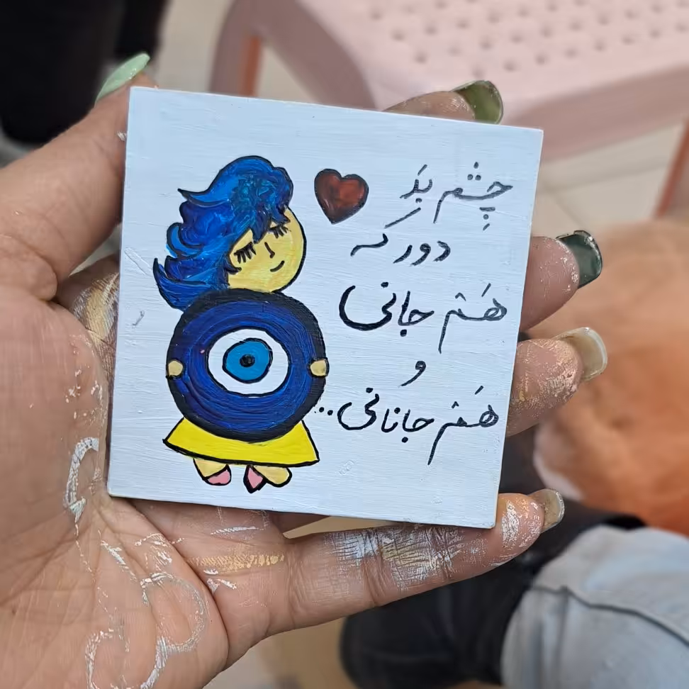 مگنت سفالی طراحی با دست