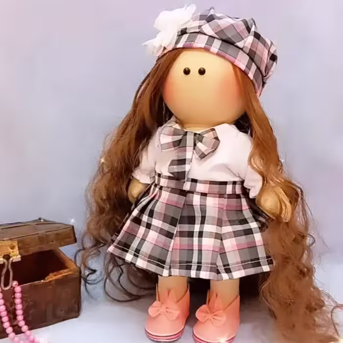 عروسک روسی طرح چهارخونه