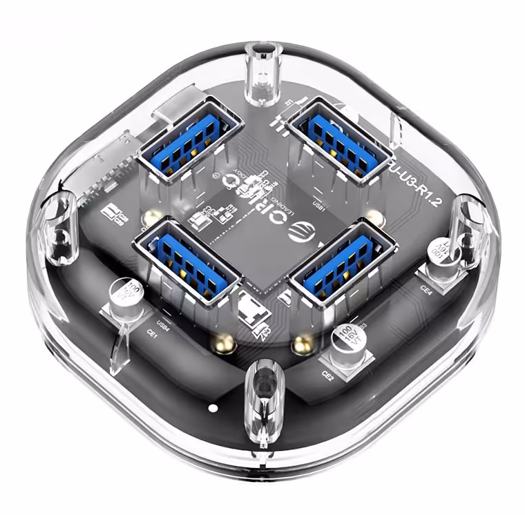 هاب یو اس بی شفاف رومیزی اریکو مدل اچ 4 یو یو 3