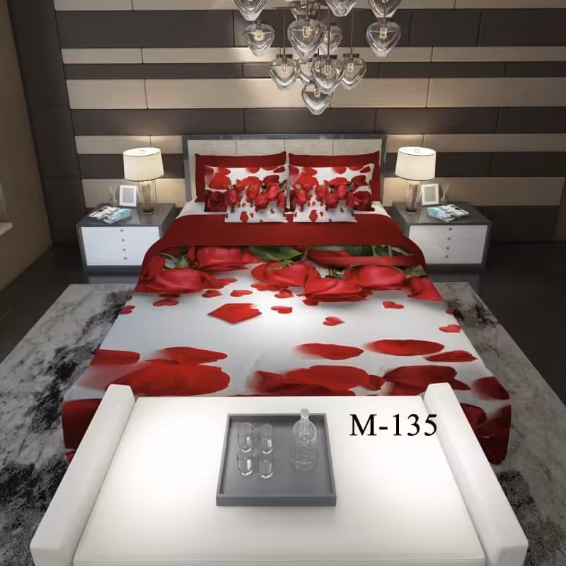 سرویس روتختیهای سه بعدی جدید دو نفره 6تیکه با کیفیت ارزان ارسال رایگان 