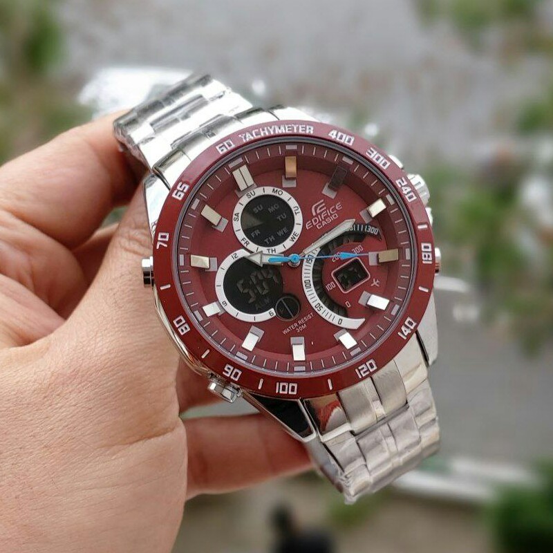 ساعت مچی مردانه دوزمانه کاسیو ادیفایس موتور ژاپن Casio Edifaice
