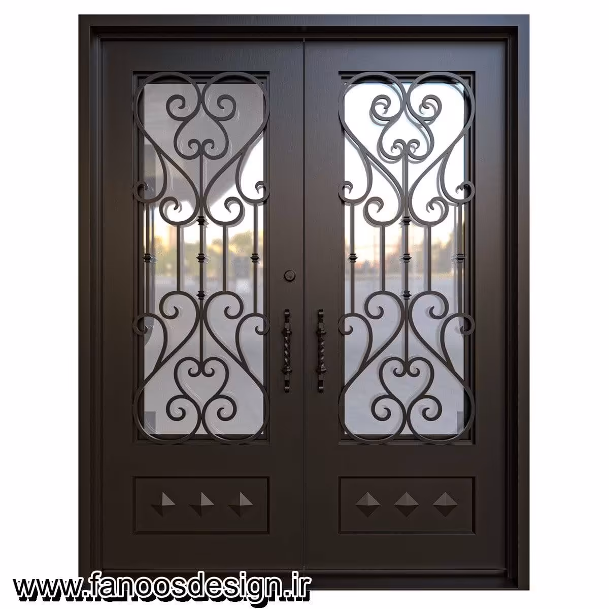 درب لابی دولنگه آهنی کد 30711