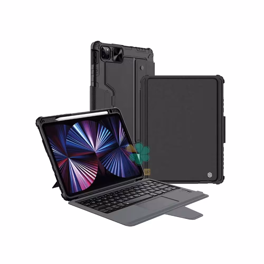 کیف کلاسوری کیبورد دار آیپد نیلکین Bumper Combo Backlit مناسب iPad Pro 13 2024 A2926 / A3007 / A2925