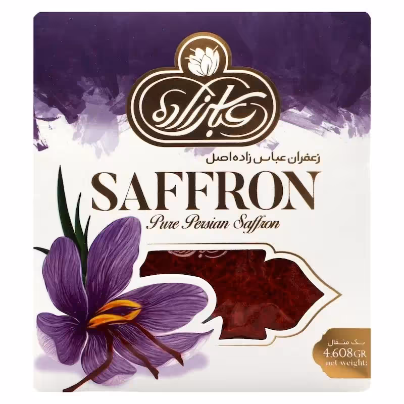 زعفران یک مثقالی عباس زاده مرغوب و با کیفیت و اصل